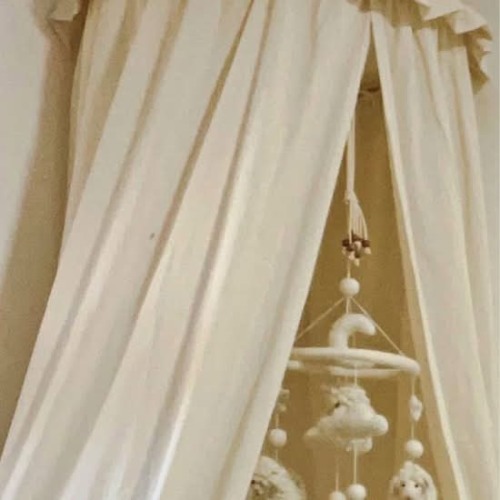 Nursery Canopy & Sheep Mobile Bundle – Neutral Baby Room Decor