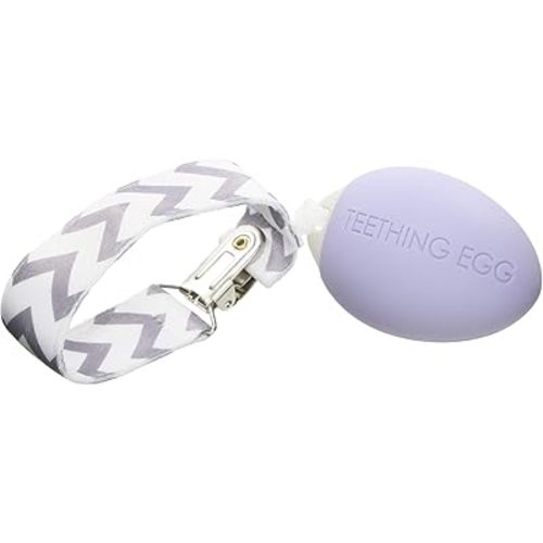 The Teething Egg Baby Teether – Freezable Teething Toy for Babies 3–6 Months up to 18 Months – Made in USA, Food-Grade TPE, Lavender