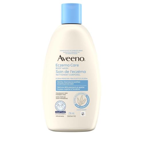 Aveeno Eczema Care Body Wash, Provitamin B5, Colloidal Oatmeal, Soft Skin, Sensitive Skin, Fragrance Free, 236 mL