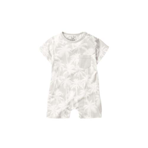 Palm Print Shortie Romper - Frost