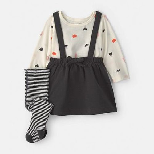Baby Girl Carter's 3-Piece Long Sleeve Dress & Tights Set