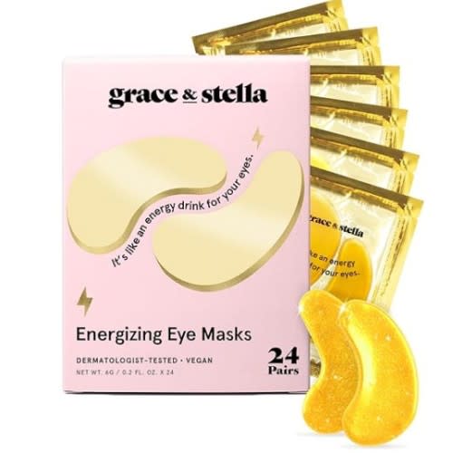 grace & stella Award Winning Under Eye Mask - Birthday Gifts for Women - Gel Eye Patches for Dark Circles, Puffy Eyes, Undereye Bags - Gifts for Mom - Travel Essentials - Vegan (24 Pairs, Gold)