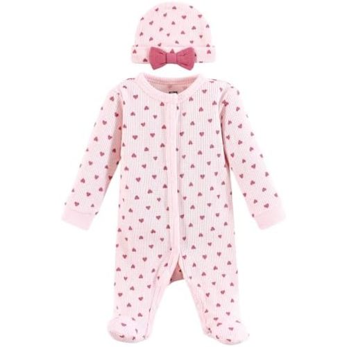 Hudson Baby Unisex Baby Thermal Preemie Sleep and Play and Cap
