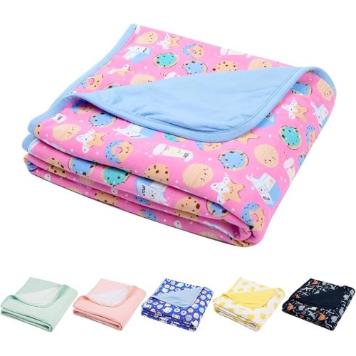 Supersoft Baby Blankets for Girls Boys, Rayon Made from Bamboo Baby Quilt - Breathable & Hypoallergenic Blanket for Bedding Crib Stroller 30"x40" (Pink Dessert)