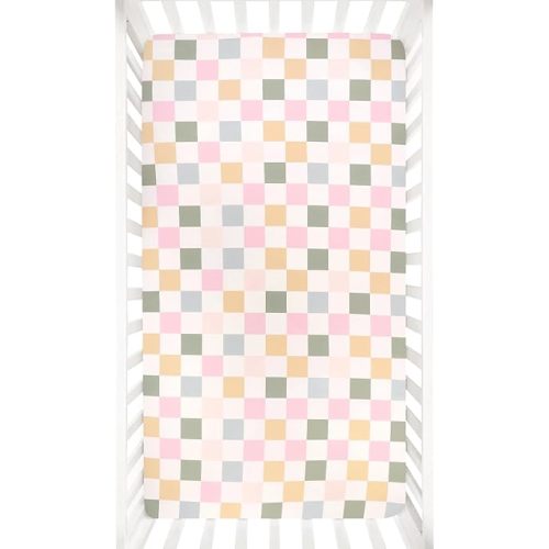 DILIMI Fitted Crib Sheets for Baby Boys and Girls, Ultra-Soft Breathable Baby Crib Sheet Fits Standard Crib and Toddler Mattress, Colorful Checkered