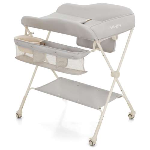 Baby Diaper Changing Table Folding Newborn Nursery Organizer W/Wheel
