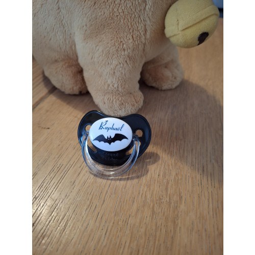 Personalized Halloween Bat Baby Pacifier with Name MA033