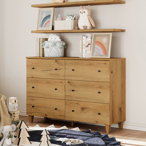 Isabelle & Max™ Kids Dresser With 6 Drawers For Children's Room Bedroom & Reviews | Wayfair