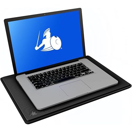 DefenderShield Laptop Pad for EMF Protection – DefenderPad EMF Blocker Pad That Protects from Heat, Battery & Wireless RF Emissions – Durable, Non-Slip Design for Laptops Up to 17” – Black