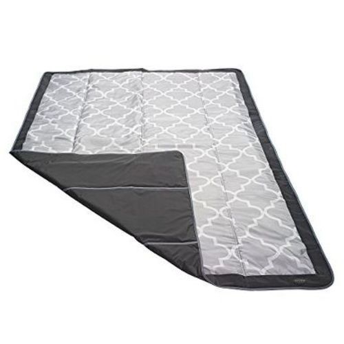 JJ Cole Outdoor Toddler Blanket - Water-Resistant Outdoor Blanket With Adjustable Bag Strap - Stone Arbor - 58" x 84"