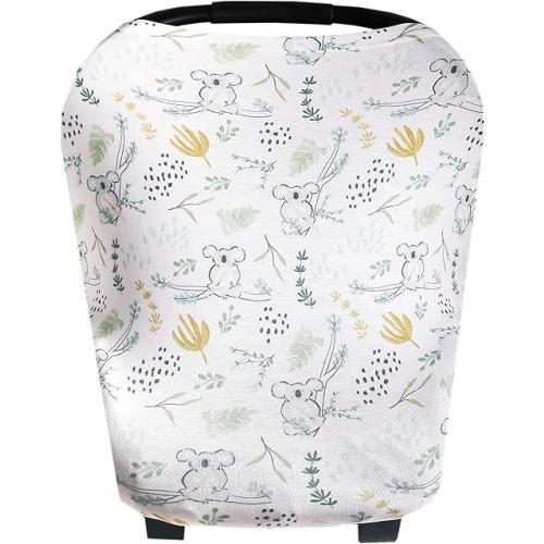 Baby Car Seat Cover Canopy and Nursing Cover Multi-Use Stretchy 5 in 1 Gift Aussie by Copper Pearl