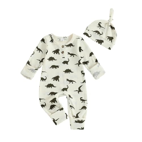 Newborn Baby Boy Romper Coming Home Outfit Infant Long Sleeve One Piece Jumpsuit Fall Winter Clothes
