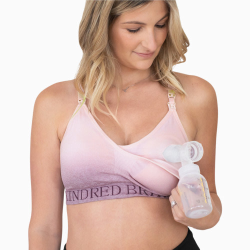 Kindred Bravely Sublime Hands-Free Pumping & Nursing Sports Bra - Ombre Purple, 1 X Busty