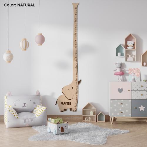 Elephant growth chart, Personalized growth chart wood,Growth chart board animal,Safari height chart,Jungle growth chart,Baby measuring stick