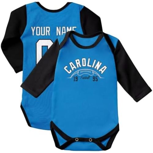 KREDE Baby Clothes Long Sleeves Bodysuit Custom Name Number Gifts for Baby Boy and Girl