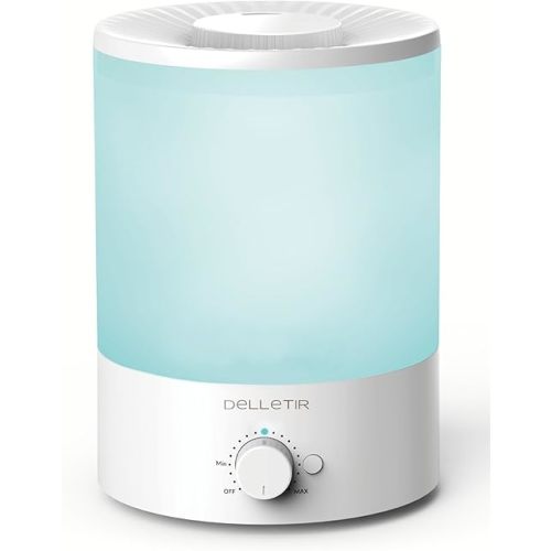 Cool Mist Humidifiers for Babies, Bedroom, Nursery, Home and Office | Super Quiet Ultrasonic Vaporizer, Large Top-Refill 3.5L, Essential Oil Diffuser, Auto Off, Easy Clean