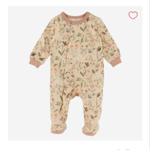 Pyjama Magnétique Fleurs Prématuré-12mois
