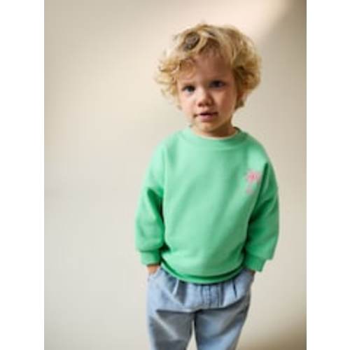 Buy Green Palm Tree Printed Crew Neck Sweat Top (3mths-7yrs) from Next USA