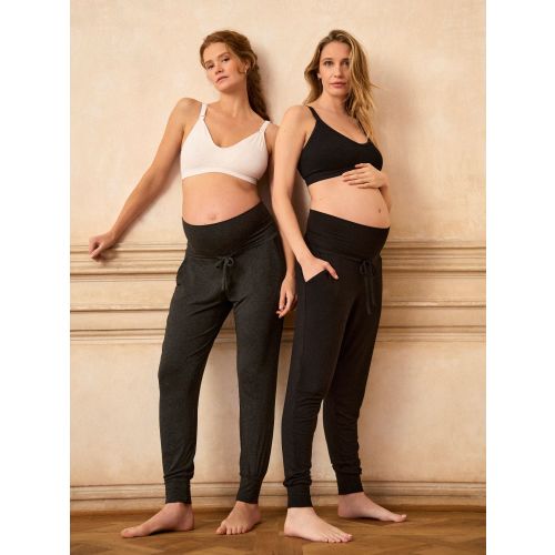 Seraphine Charcoal Grey & Black Maternity Loungewear Trousers 2 Pack
