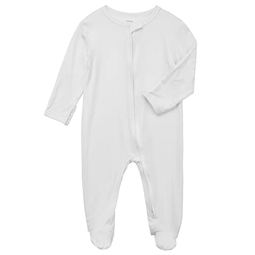 Aablexema Baby Footie Pajamas Zipper - Rayon from Bamboo Infant Footed Pjs with Mittens Sleepwear Jammies