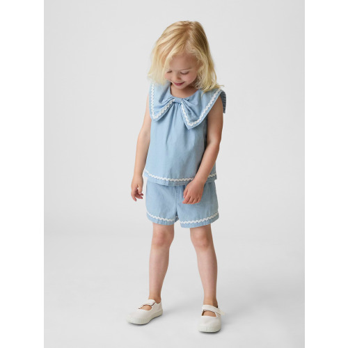 Baby & Toddler Denim Bow Outfit Set