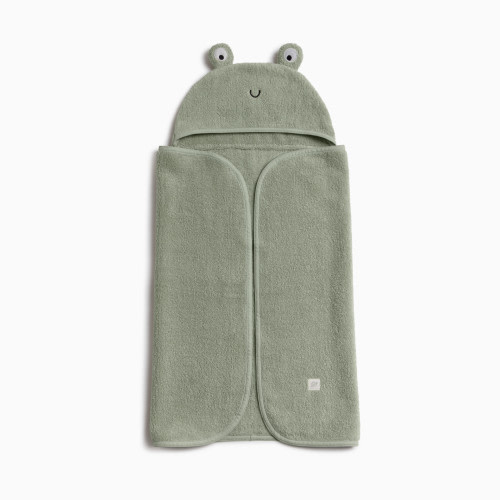 Tiny Kind Cozy Critter Organic Towel - Frog, 0-12 M