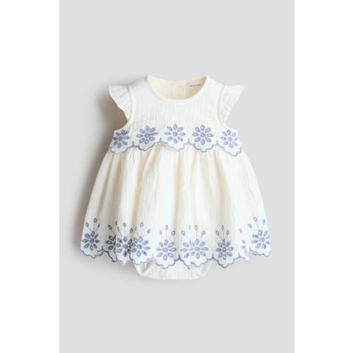 COTTON MUSLIN BODYSUIT DRESS