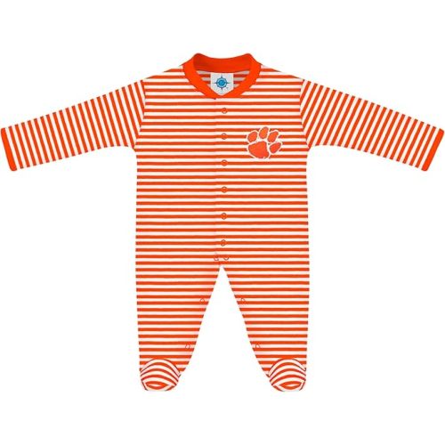 College Baby Striped Footed Romper - (3-6 Months)