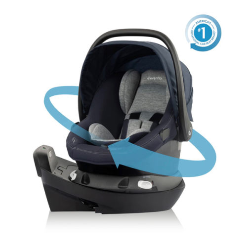 Revolve180 LiteMax NXT Rotating Infant Car Seat with Green & Gentle