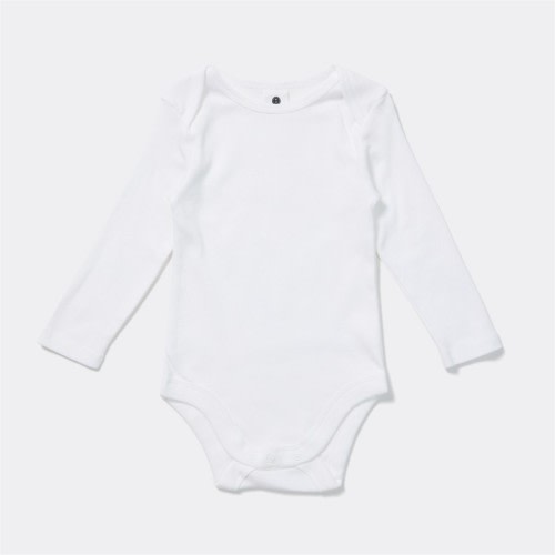 Dymples Baby Long Sleeve Rib Bodysuit - White - Size 0000