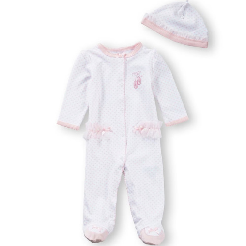 Little Me Baby Girls Prima Ballerina Footie Coverall & Hat Set | Dillard's