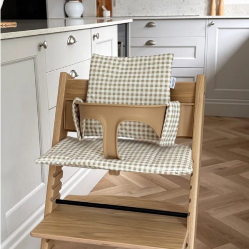 Tripp Trapp Taupe Gingham 2 in 1 Cushion – Greyfox Designs