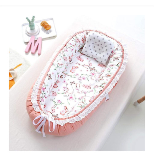 Portable Newborn Lounger | Baby Nest Lounger for Sleeping | Lounger for Infant | Baby Lounger Bassinet | Cribbly – Niagara Blue