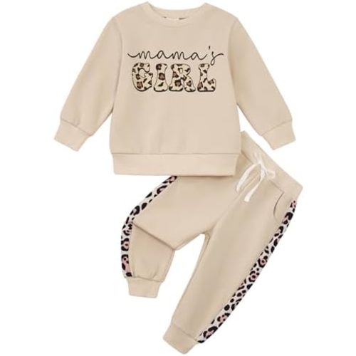 Toddler Baby Boy Girl Clothes with Pockets 2PC Long Sleeve Pullover Sweatshirt and Pants Infant Fall Winter Outfit