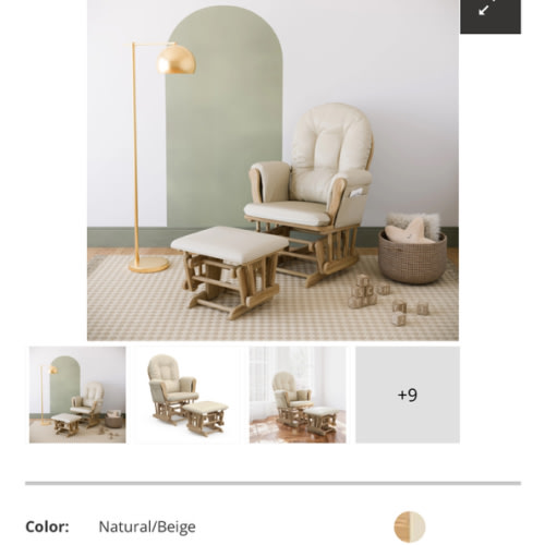 Storkcraft Hoop Glider and Ottoman