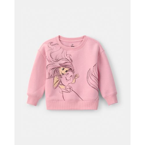 Toddler Girl Disney© Ariel Fleece Pullover Sweatshirt - Pink - Carter's | Carter's