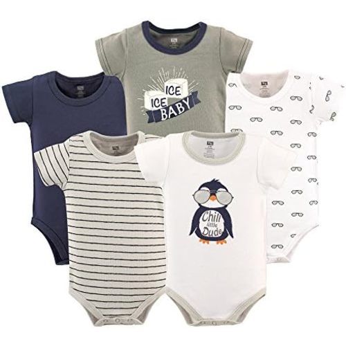 Hudson Baby Unisex Baby Cotton Bodysuits 5-pack