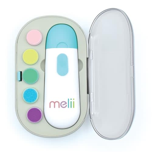 melii Electric Nail File, Safe Trimmer & Clipper for Newborn Babies, Toddlers, Kids & Adults-Comes with Two Speeds and 5 Different Discs