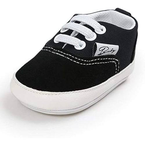 Clowora Unsex Baby Boys Girls Canvas First Walkers Shoes,Infant Non Slip Soft Sole Toddler Flat Lazy Loafers Sneaker