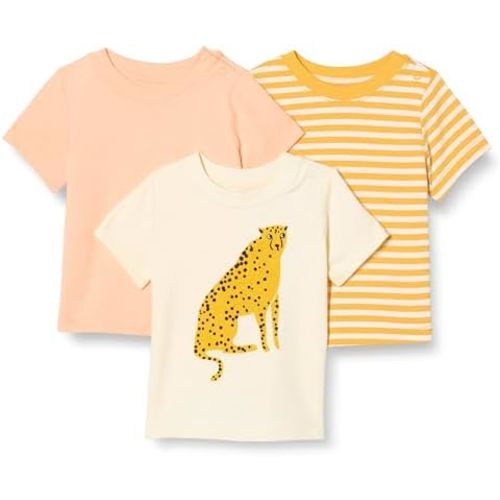 Amazon Essentials Unisex Toddlers and Babies' Short Sleeve Cotton Crewneck T-Shirts, Pack of 3