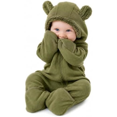 Cuddle Club Fleece Baby Bunting Bodysuit Hoodie, Newborn - 5T