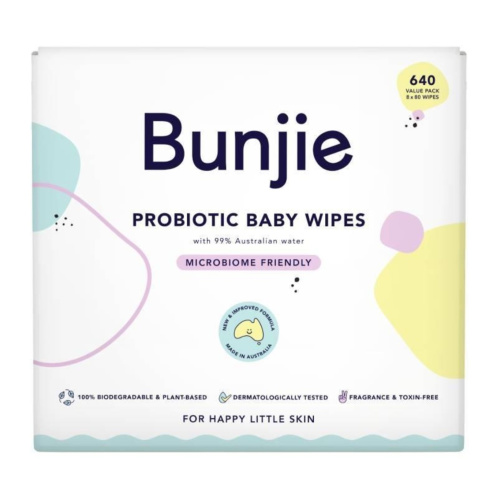 Buy Bunjie Probiotic Baby Wipes 640 Bulk Pack Exclusive Size Online at Chemist Warehouse®