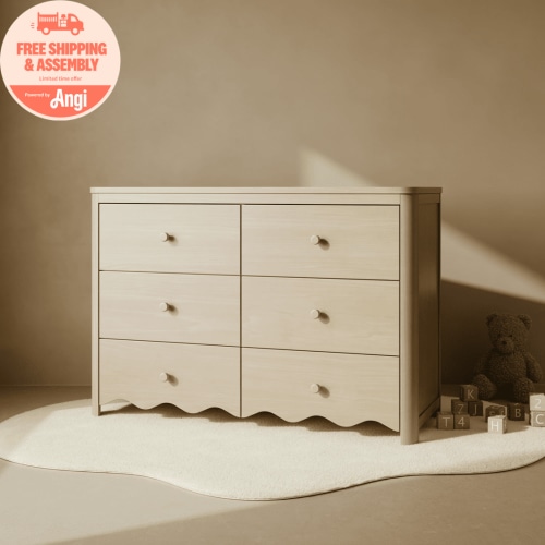 Art of Nursery by Storkcraft Casablanca 6 Drawer Nursery Dresser, Driftwood