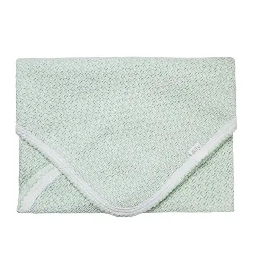 Paty Knit Solid Color Swaddle Blanket Mint Green