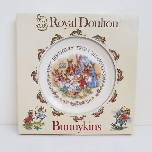 Vintage Bunnykins Birthday Plate In Original Box