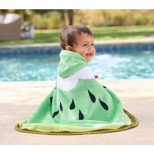 Kiwi Shaped Baby Beach Hooded Towel UPF 50+