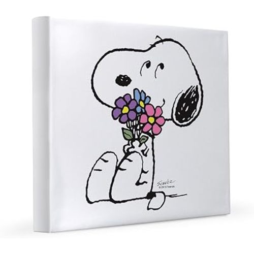 CafePress Snoopy Flowers 8x8 Canvas Print