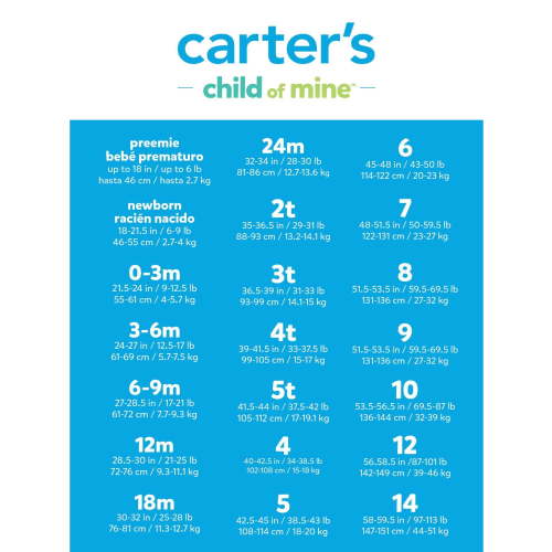 Carter's Child of Mine Baby Boy Bodysuits, 3-Piece, Sizes Preemie-18 Months