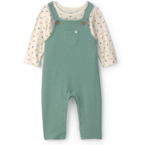 Carter's Baby Boys' 2-piece Overall Set Blue Navy Sports Patches