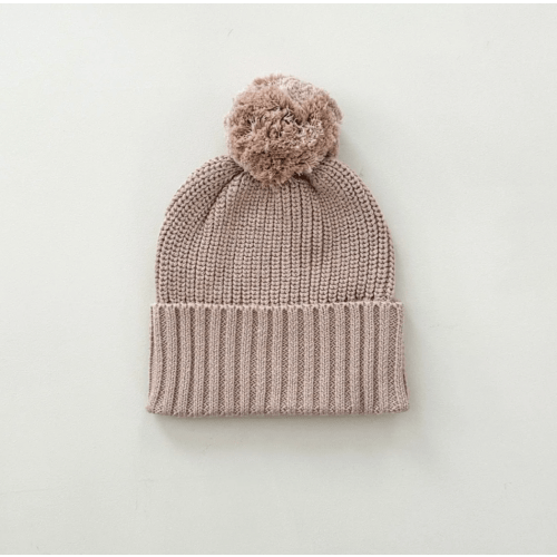 Cuff Knit Beanie in Teddy Brown